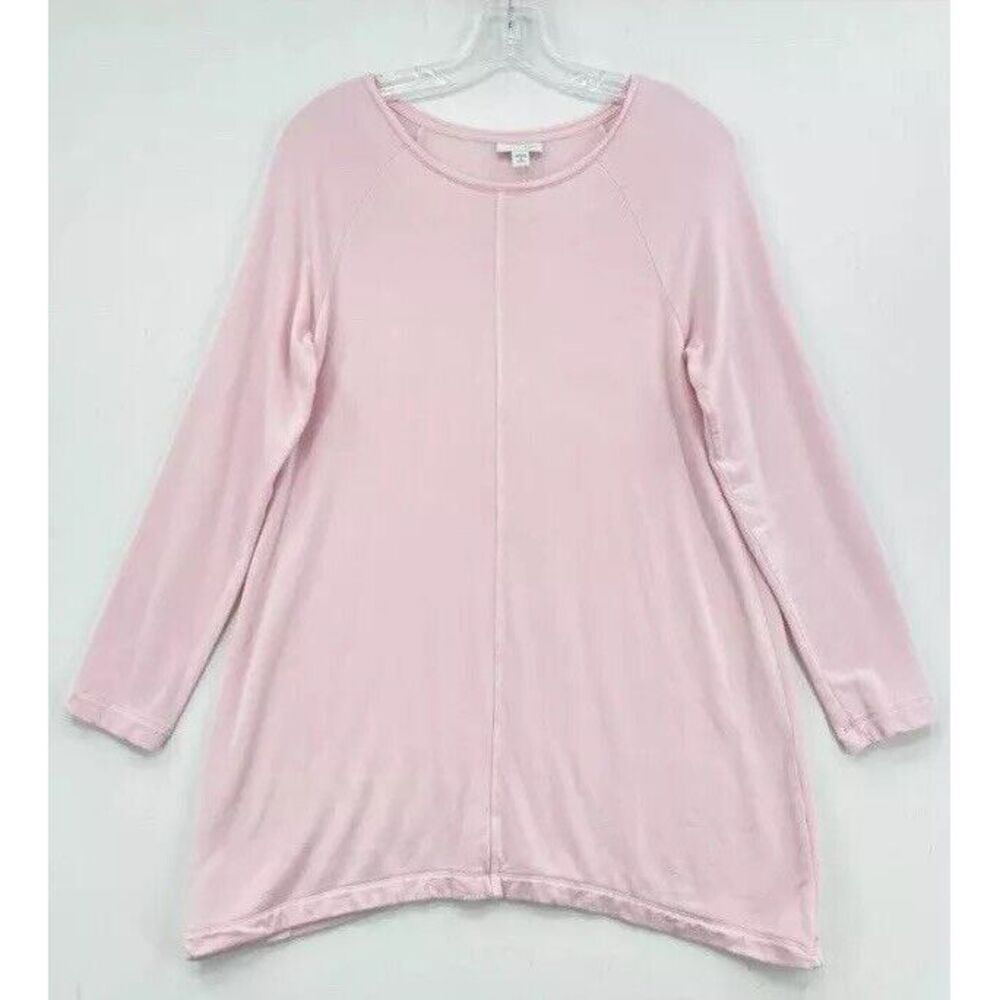 J. Jill Tunic Shirt Top Women's Medium Pink Soft Stretch Pullover Raglan Sleeve - Picture 2 of 7